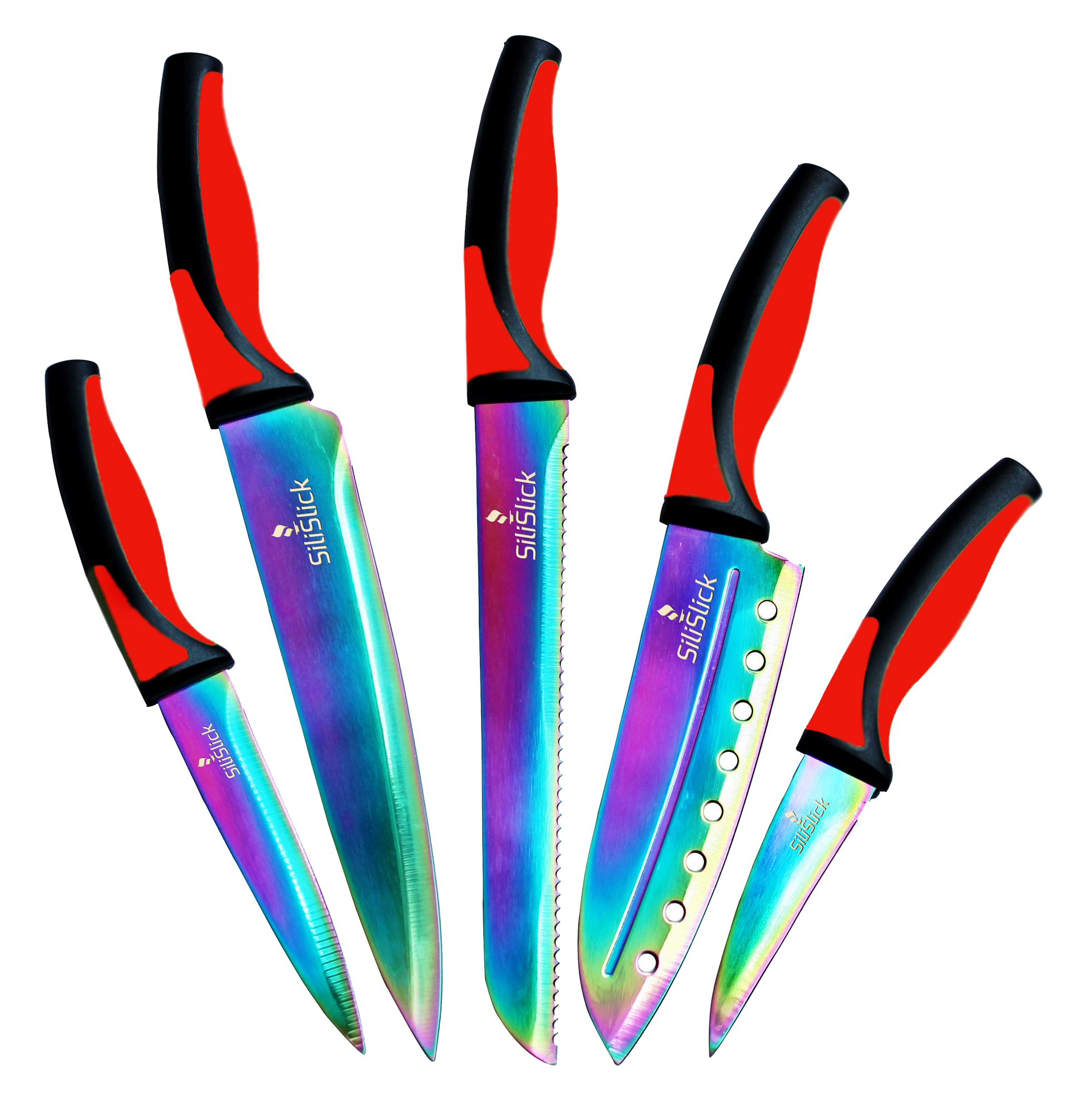 Kitchen Knife Set - Red Handle