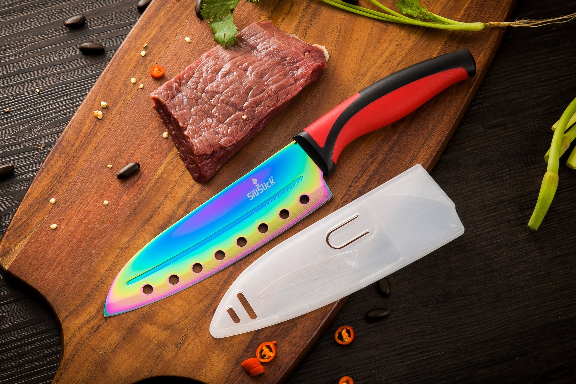 Kitchen Knife Set - Red Handle