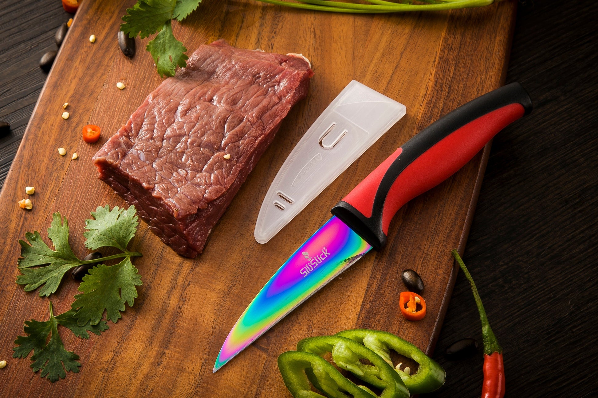 Kitchen Knife Set - Red Handle